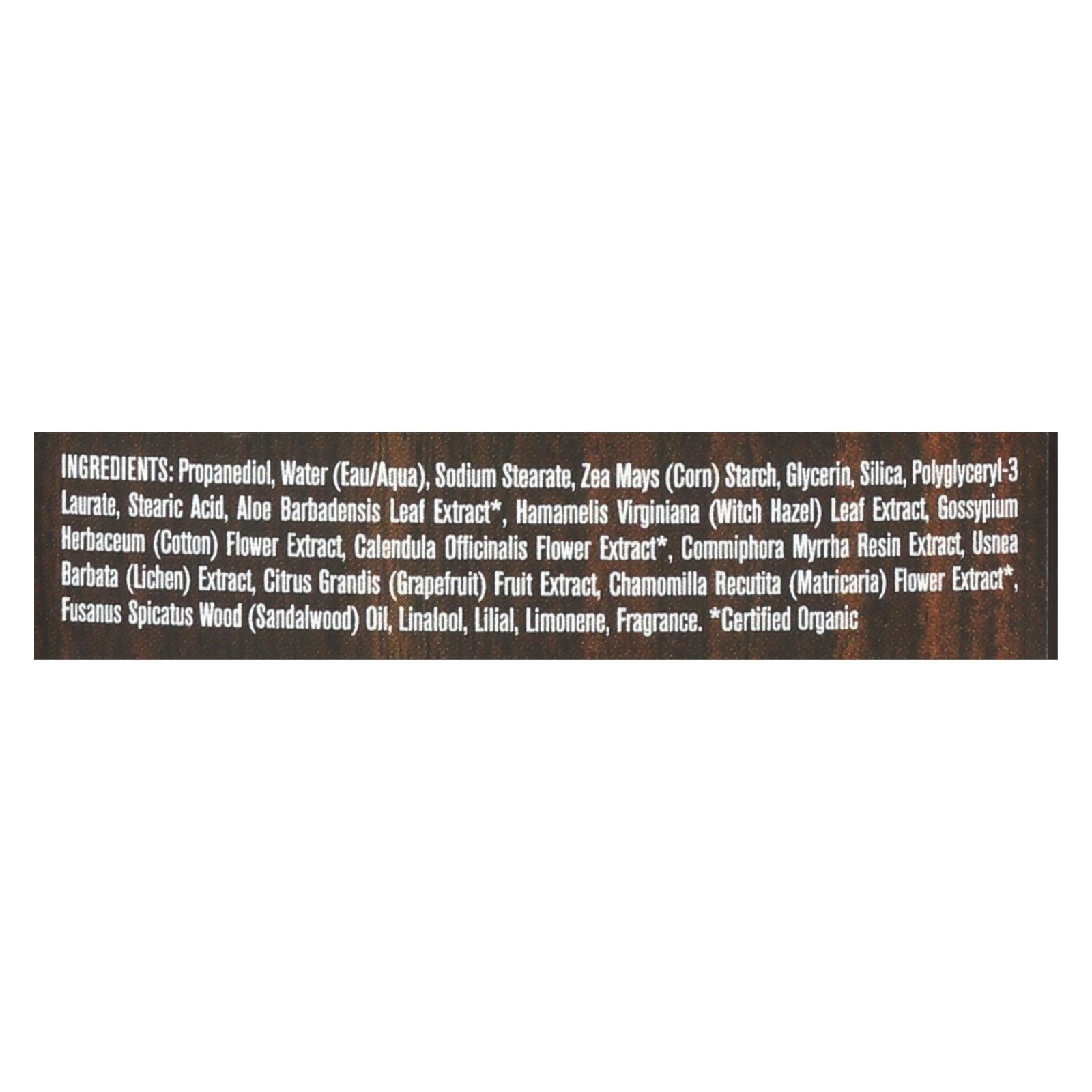 Every Man Jack Sandalwood Deodorant - Aluminum Free 3 Oz
