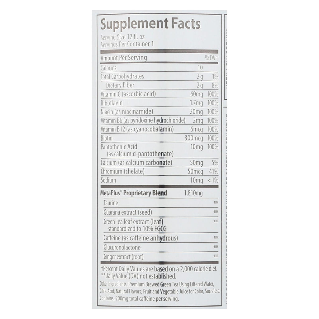 Celsius Raspberry Acai Green Tea Supplement, 12-Pack, 12 oz