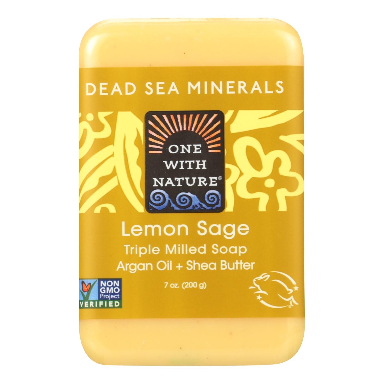 One With Nature Dead Sea Mineral Lemon Verbena Soap - 7 Oz