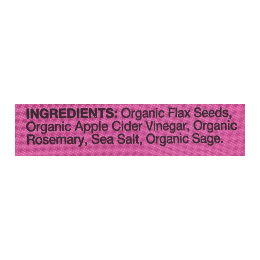Organic Rosemary Flax Seed Crackers - 5oz, Case of 6