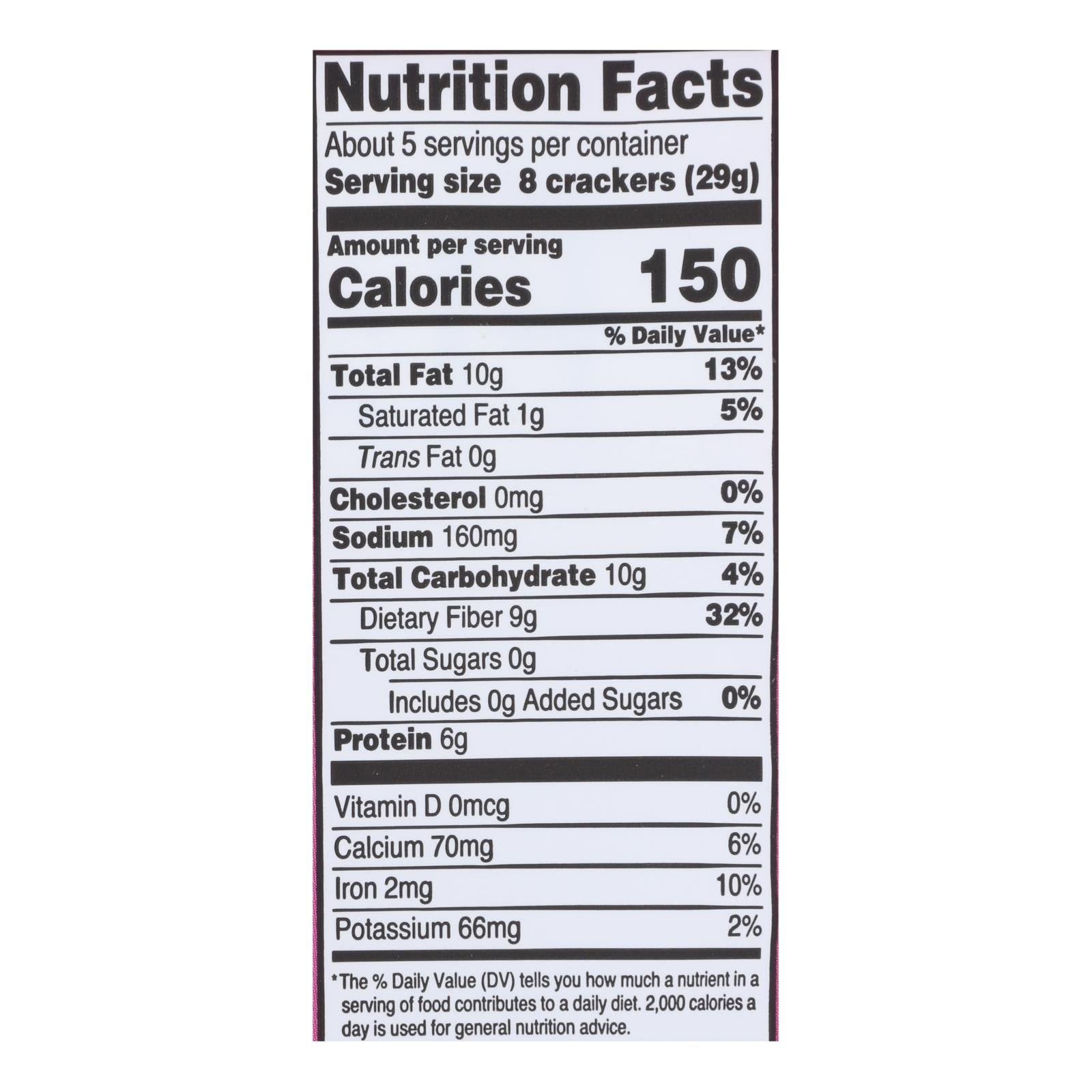 Organic Rosemary Flax Seed Crackers - 5oz, Case of 6