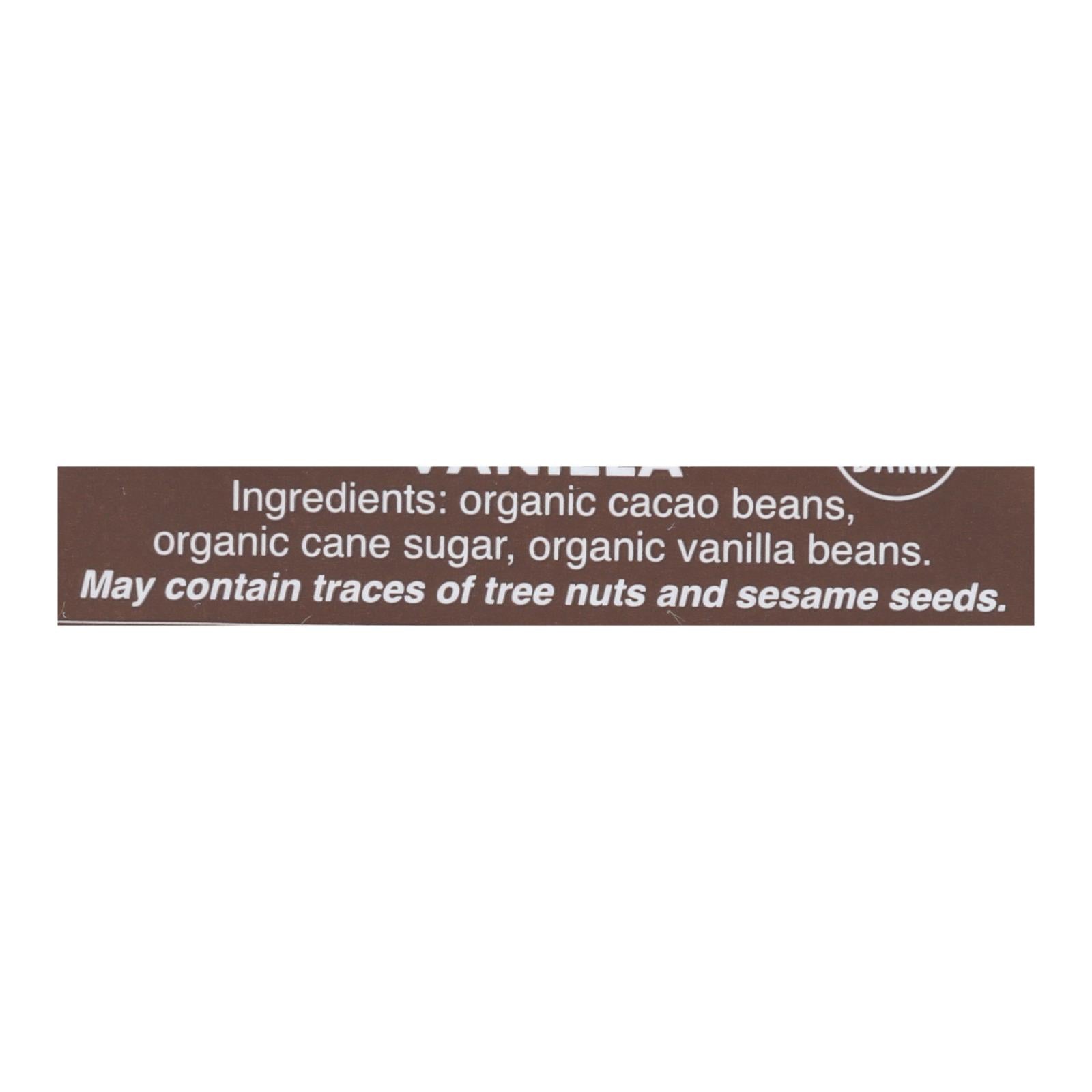 Taza Organic Vanilla Dark Chocolate Discs, 50% - 2.7 oz, 12-Pack