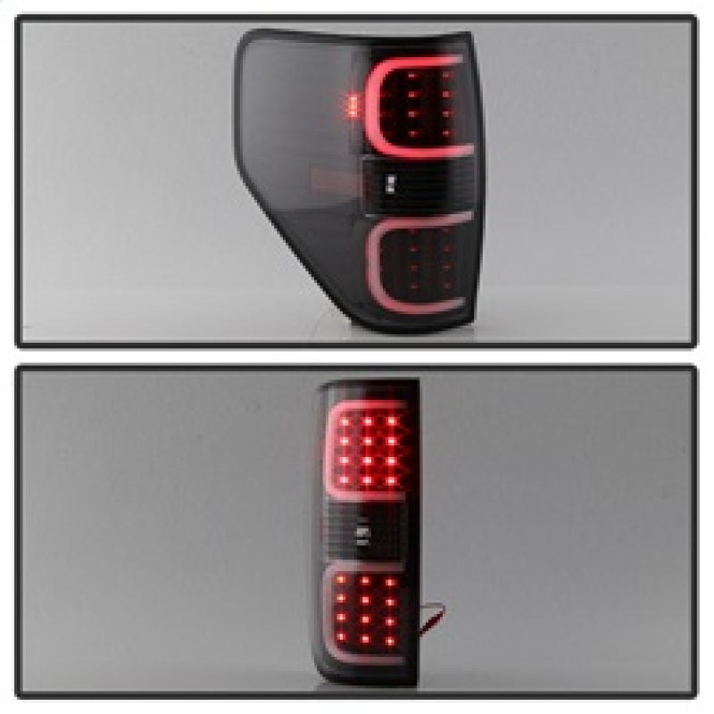 SPYDER xTune Ford F150 09-14 LED Tail Lights - Black ALT-ON-FF15009-LBLED-BK 5082169