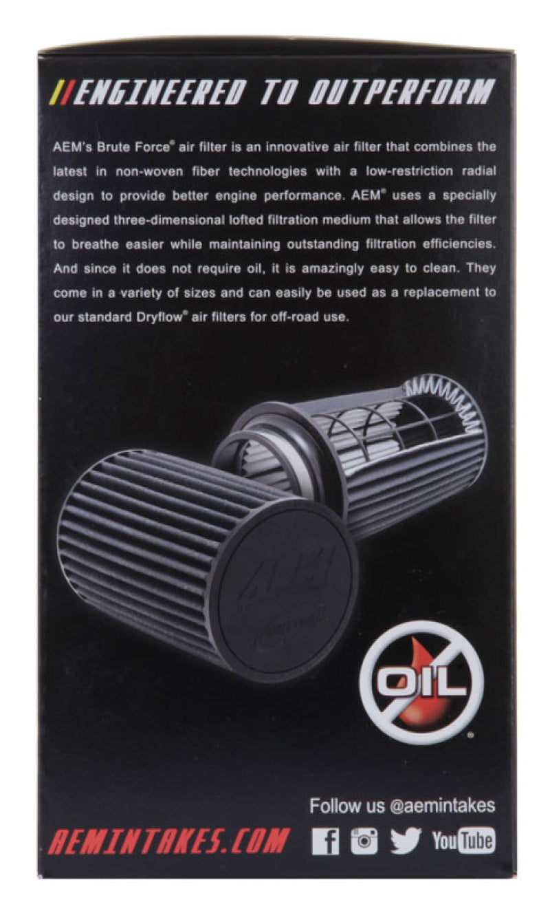 AEM Induction AEM 3.5 inch x 9 inch DryFlow Conical Air Filter 21-2049BF