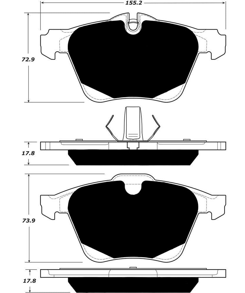 Porterfield Brake Pads for 2014 JAGUAR XJ/XJL 5.0L