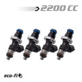 BLOX Racing 2 200CC Street Injectors 38mm With 1/2in Adapter 11mm Bore (Fits Honda K) BXEF-04914.14.K-2200-4