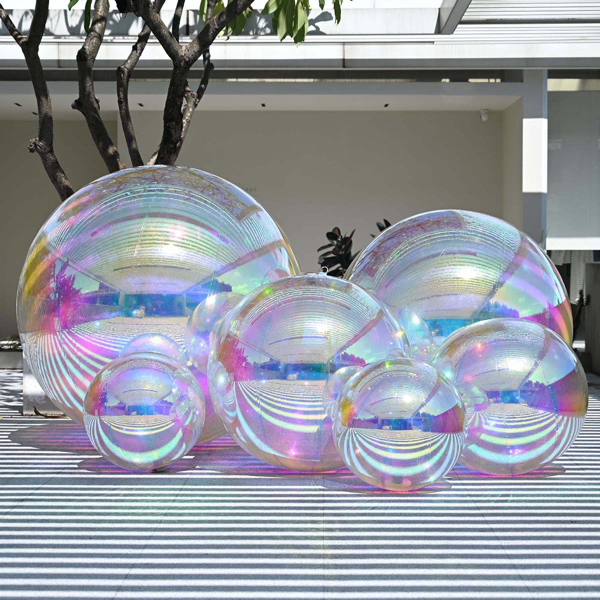 Yescom Set(6) Inflatable Mirror Balloons with Electric Air Pump