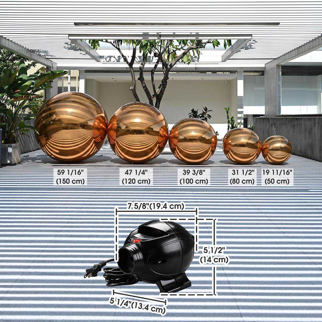 Yescom Set(6) Inflatable Mirror Balloons with Electric Air Pump