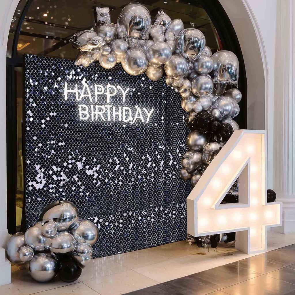 Yescom Scallop Sequin Shimmer Wall Backdrop Color Options