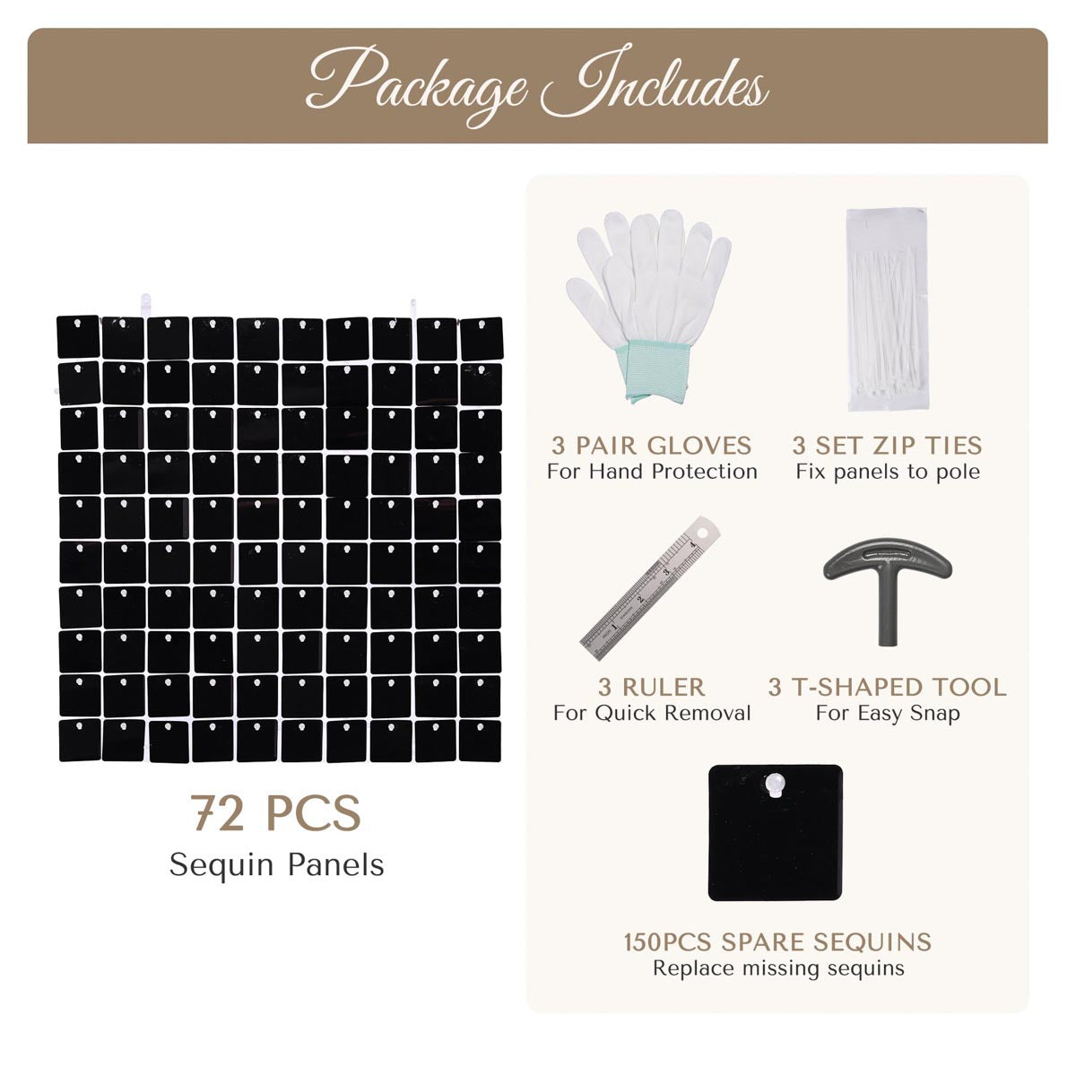 Yescom 10'x8' Sequin Shimmer Wall Backdrop (Sturdy Stand Included)