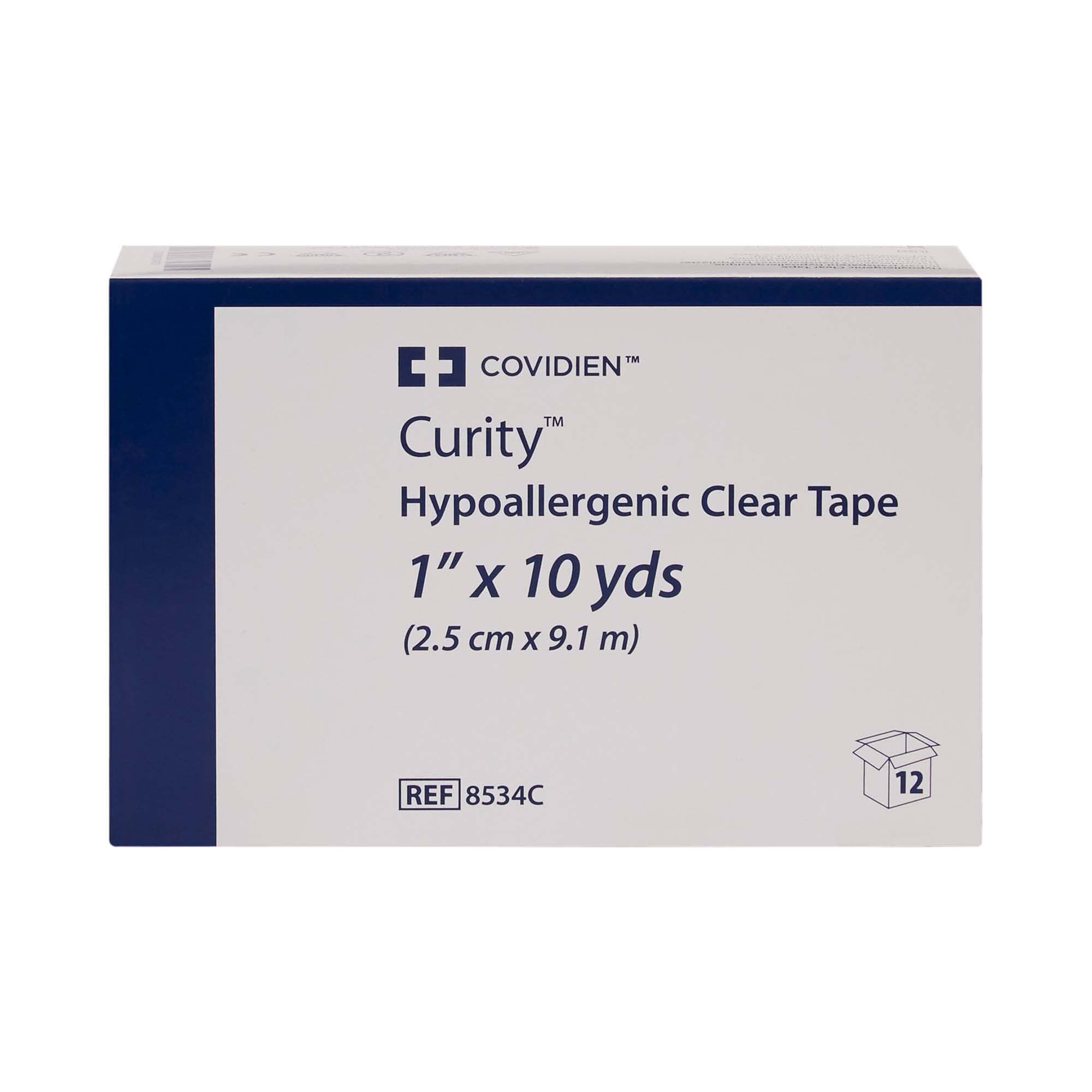 Curity™ Plastic Medical Tape, 1 Inch x 10 Yard, Transparent 8534C