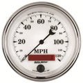 AutoMeter Gauge Speedometer 3-3/8in. 120MPH Elec. Prog. W/ Lcd Odo Old Tyme Wht II 1287
