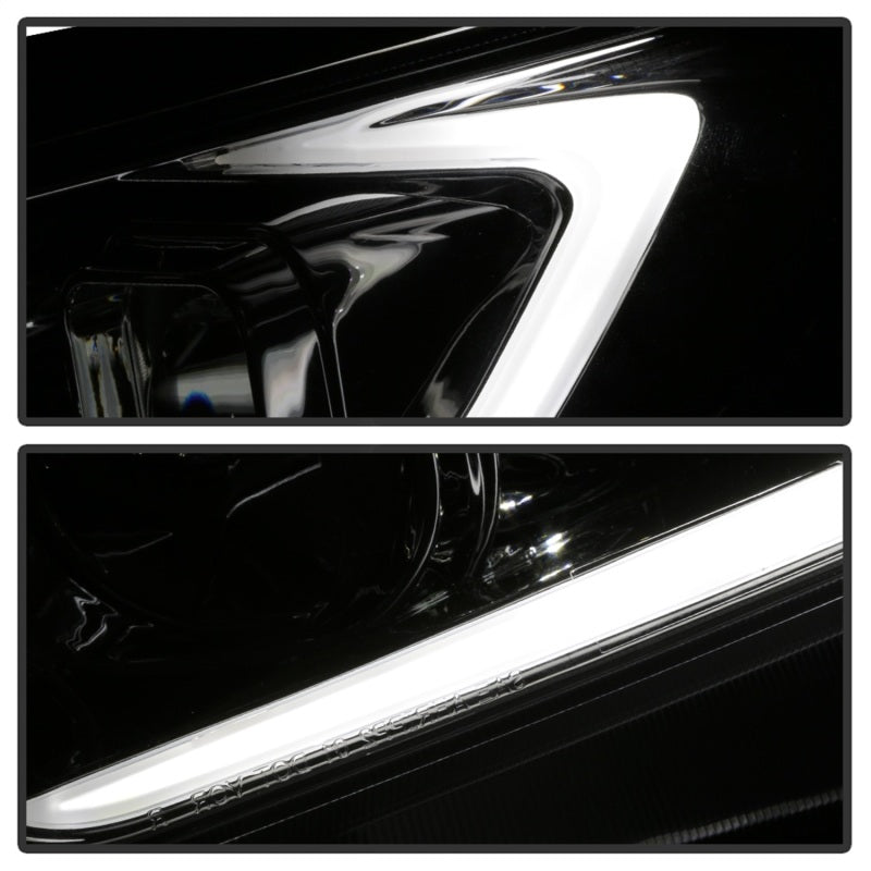 SPYDER xTune 09-14 Acura Projector Headlights - Light Bar DRL - Chrome (PRO-JH-ATSX09-LB-C) 9042225
