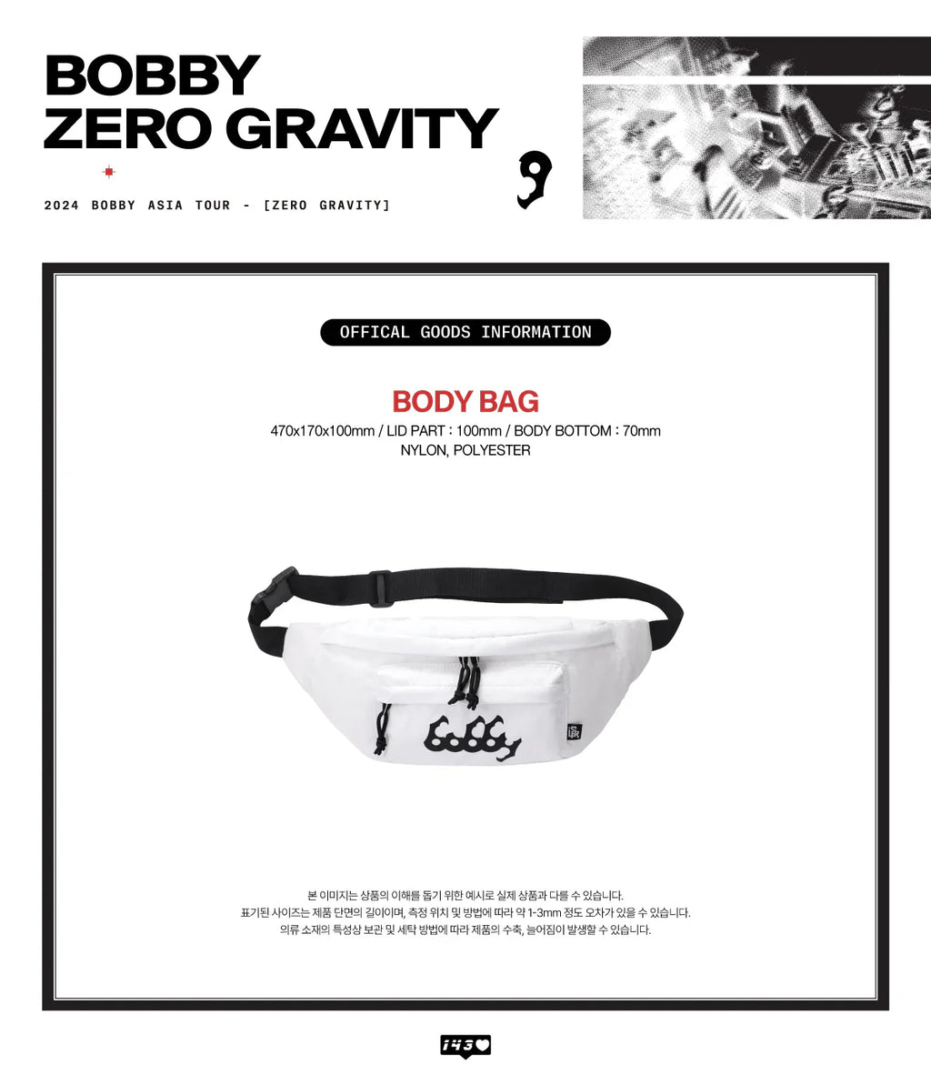 Bobby -  2024 Bobby Zero Gravity In Seoul Official MD Body Bag