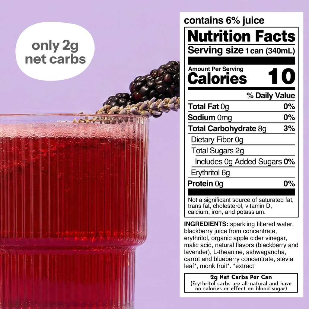 blackberry lavender (botanical soda | 24 pack)