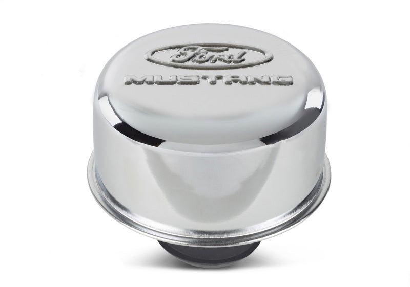 Ford Racing Chrome Breather Cap w/ Ford Mustang Logo 302-220