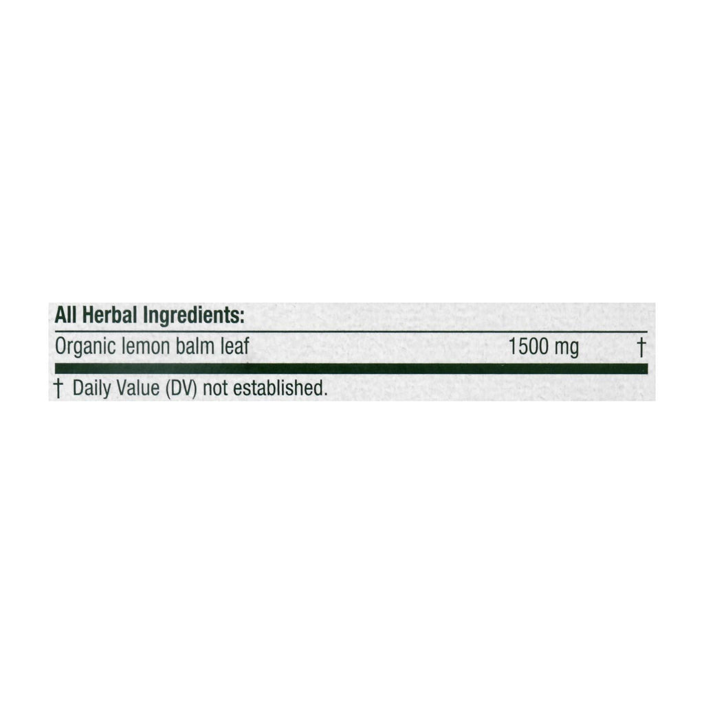 Organic Lemon Balm Herbal Tea - 6 Packs of 16 Bags