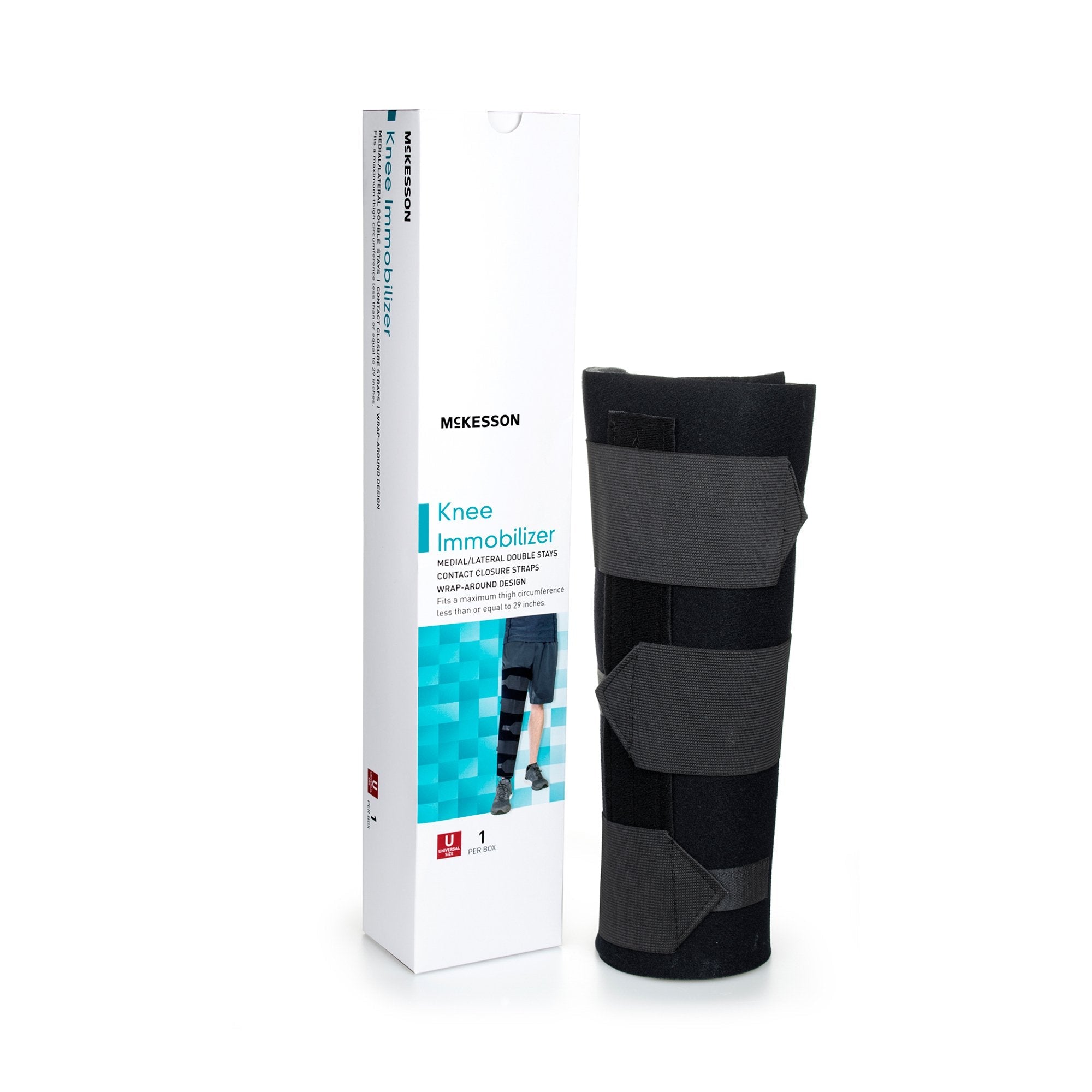 McKesson Knee Immobilizer, 12-Inch Length, One Size Fits Most 155-79-96012