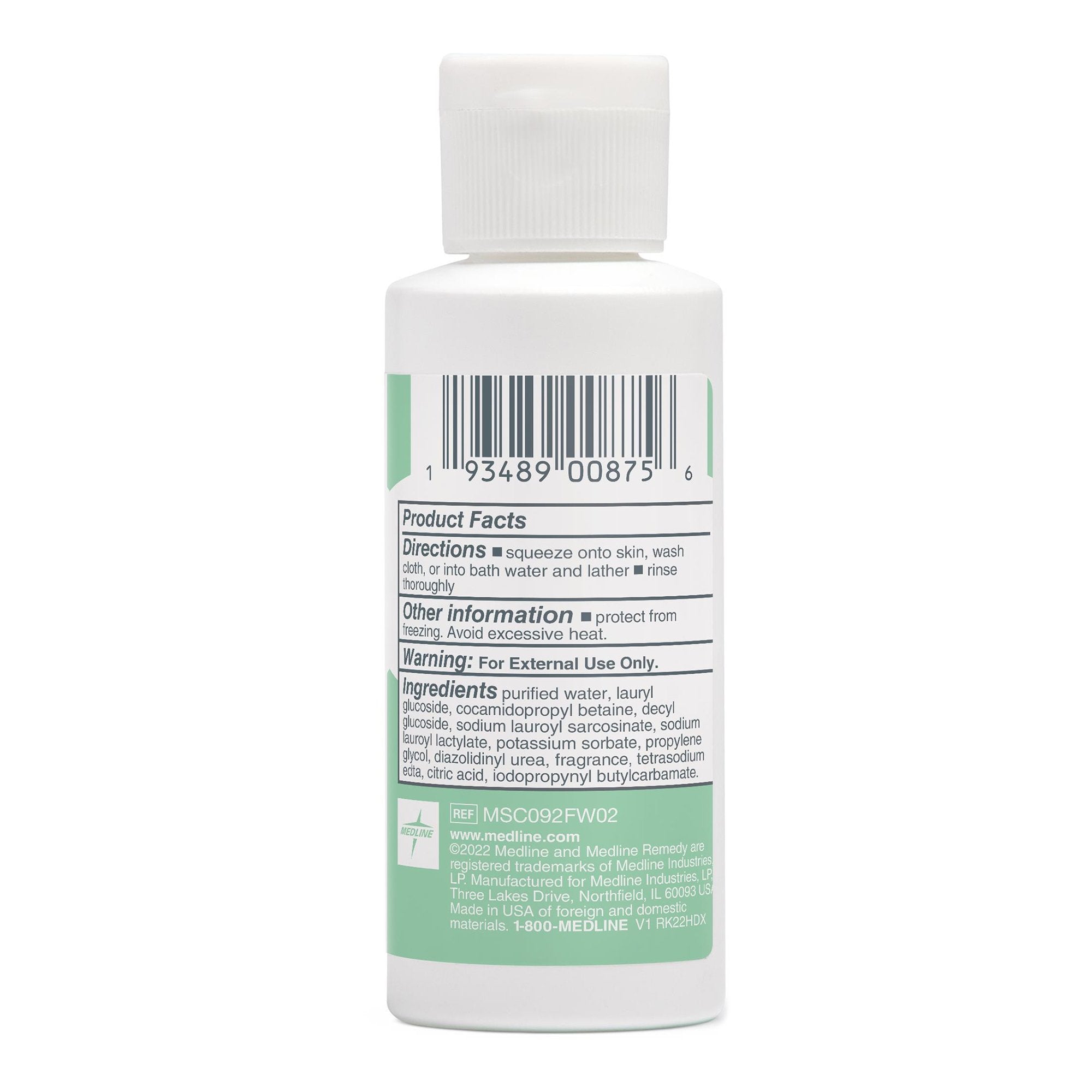Baby Shampoo and Body Wash Remedy® 2 oz. Flip Top Bottle Fresh Linen Scent MSC092FW02