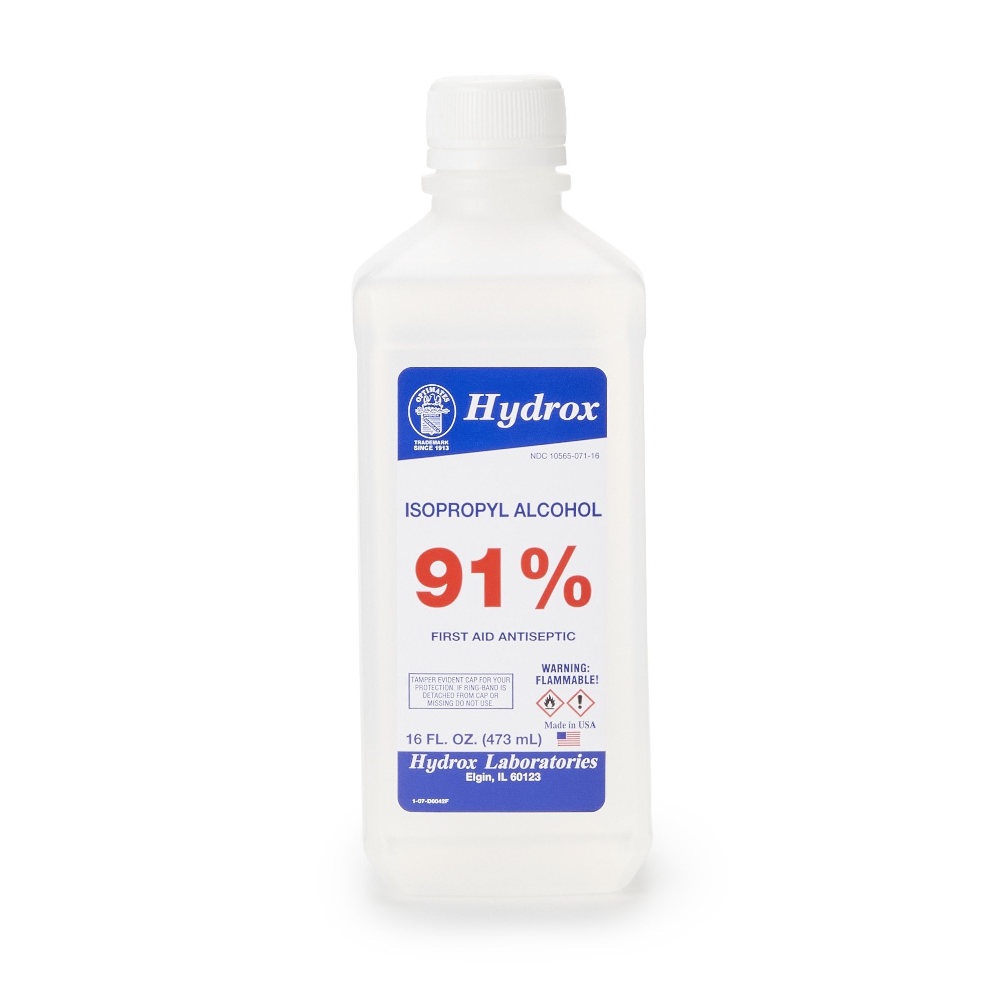 Hydrox Isopropyl Alcohol Antiseptic, 16 oz. Bottle D0042