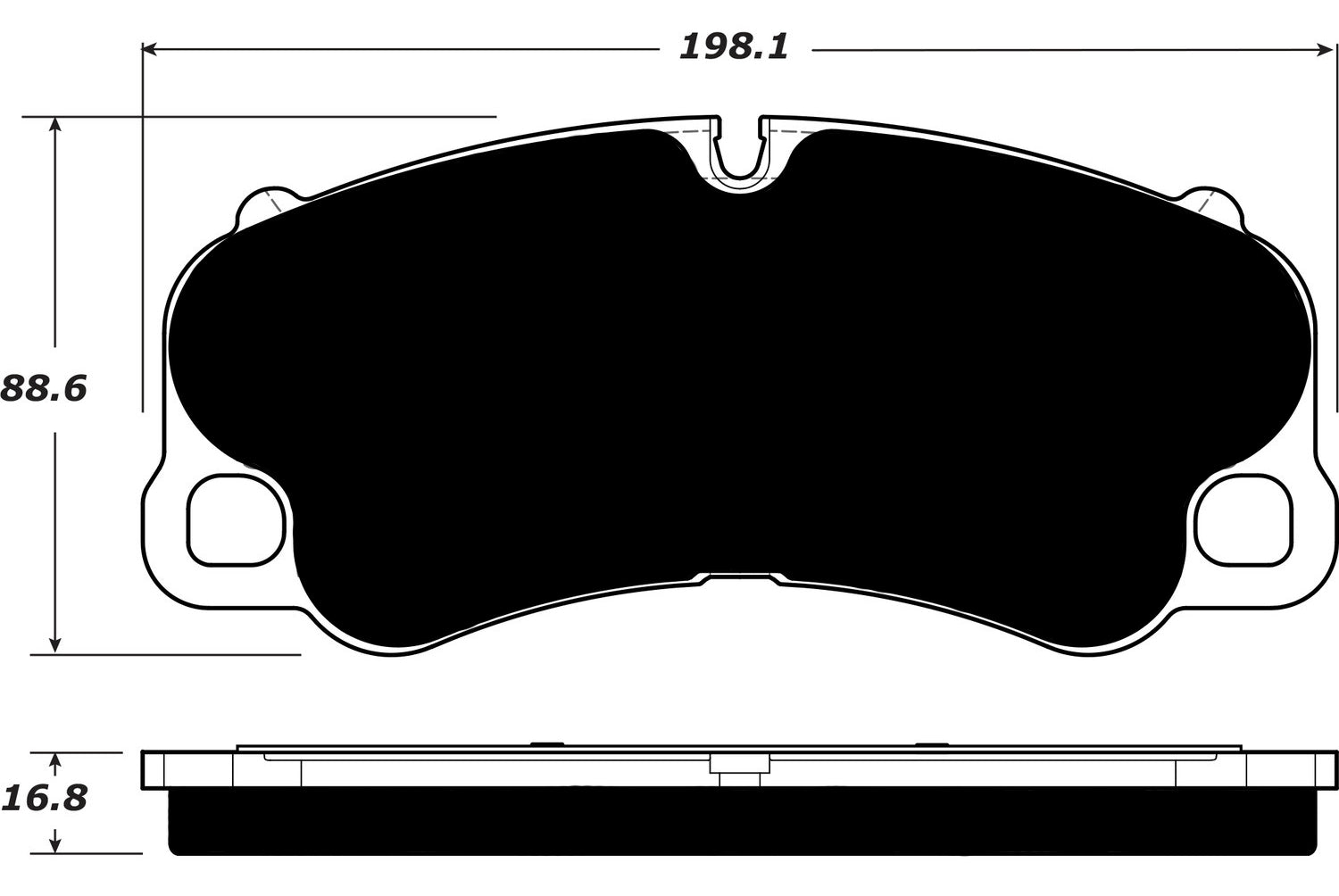 Porterfield Brake Pads for 2015 PORSCHE 918 w/Race Package