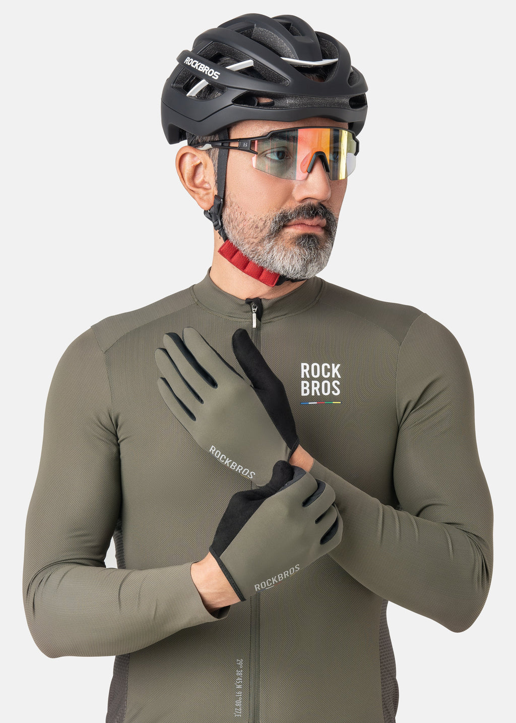 ROCKBROS Road-to-Sky Fine Sheepskin Full Finger Gloves