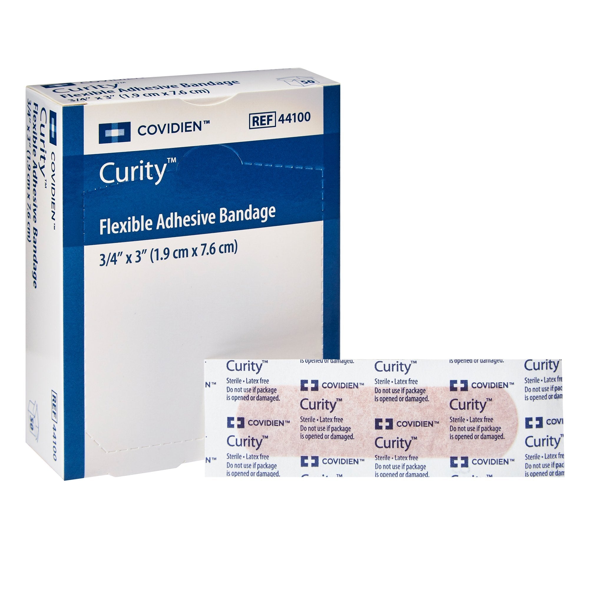 Curity™ Tan Adhesive Strip, ¾ x 3 Inch 44100