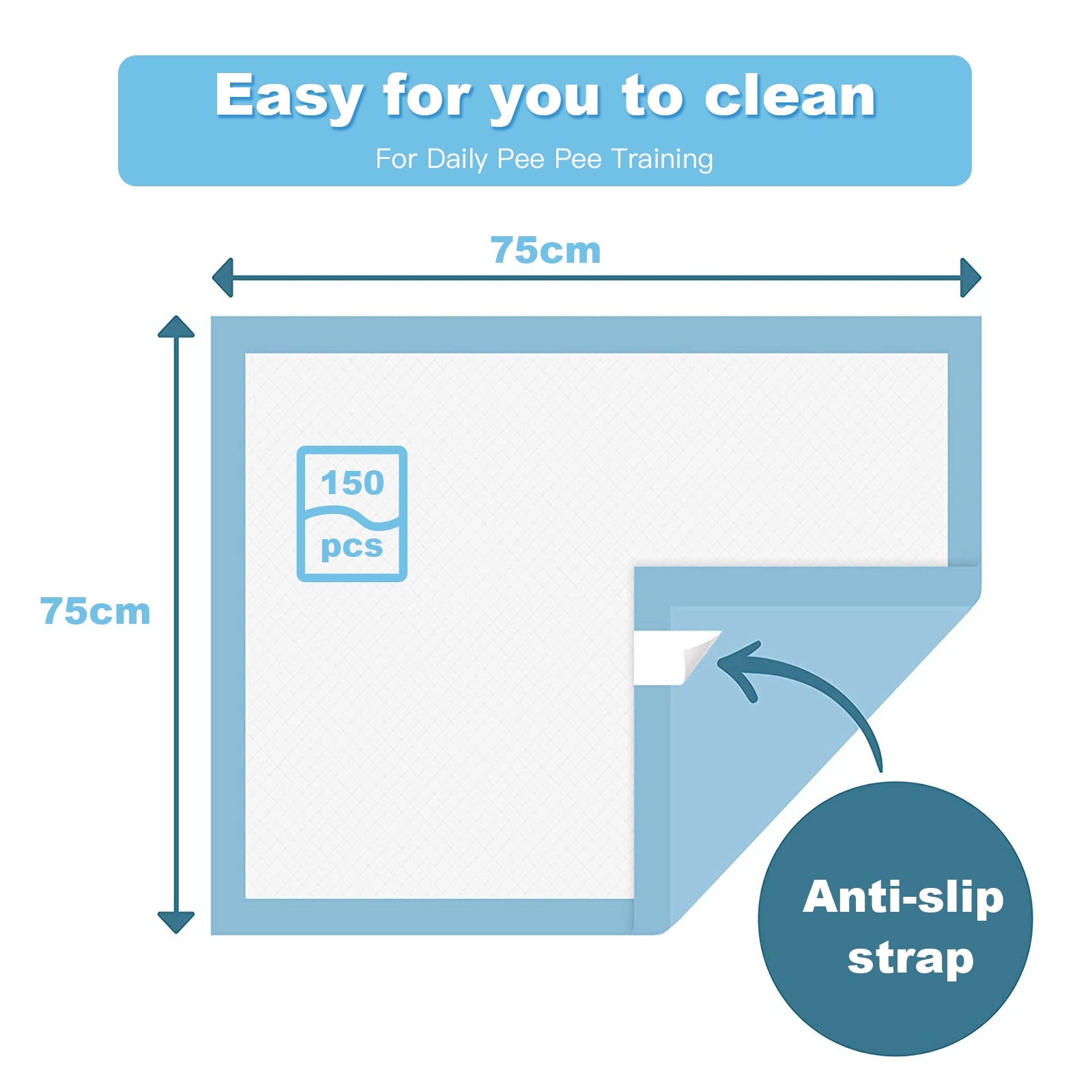 150 pieces 30 x 30 Inch Pet Wee Pee Piddle Pad