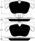 Porterfield Brake Pads for 2014 JAGUAR XF/XFR V6 w/326mm FD