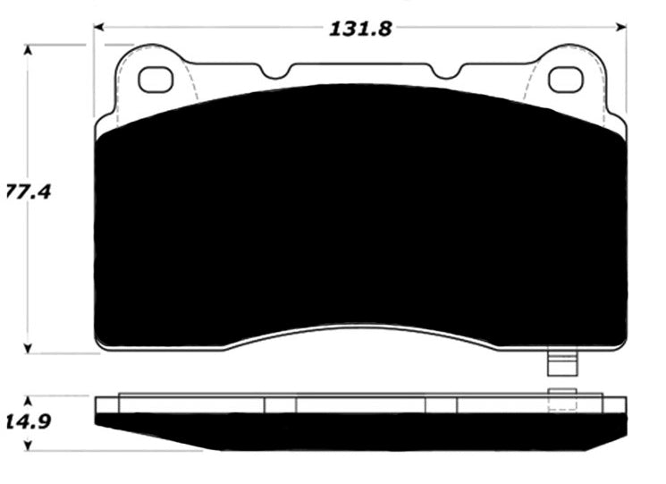 Porterfield Brake Pads for 2015 CHEVROLET CORVETTE STINGRAY BASE