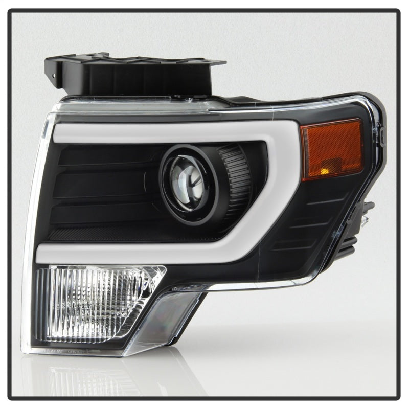 SPYDER xTune Ford F150 Projector Headlights - Light Bar DRL - Black PRO-JH-FF15009-LBDRL-BK 9037252