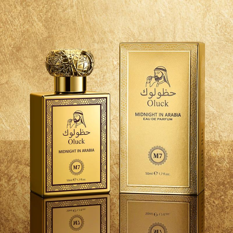 Oluck Perfume M7 (Midnight in Arabia) Cologne for Women & Men, Lemon Pineapple Nutmeg Cedarwood Vanilla Notes, Middle Eastern Fragrance
