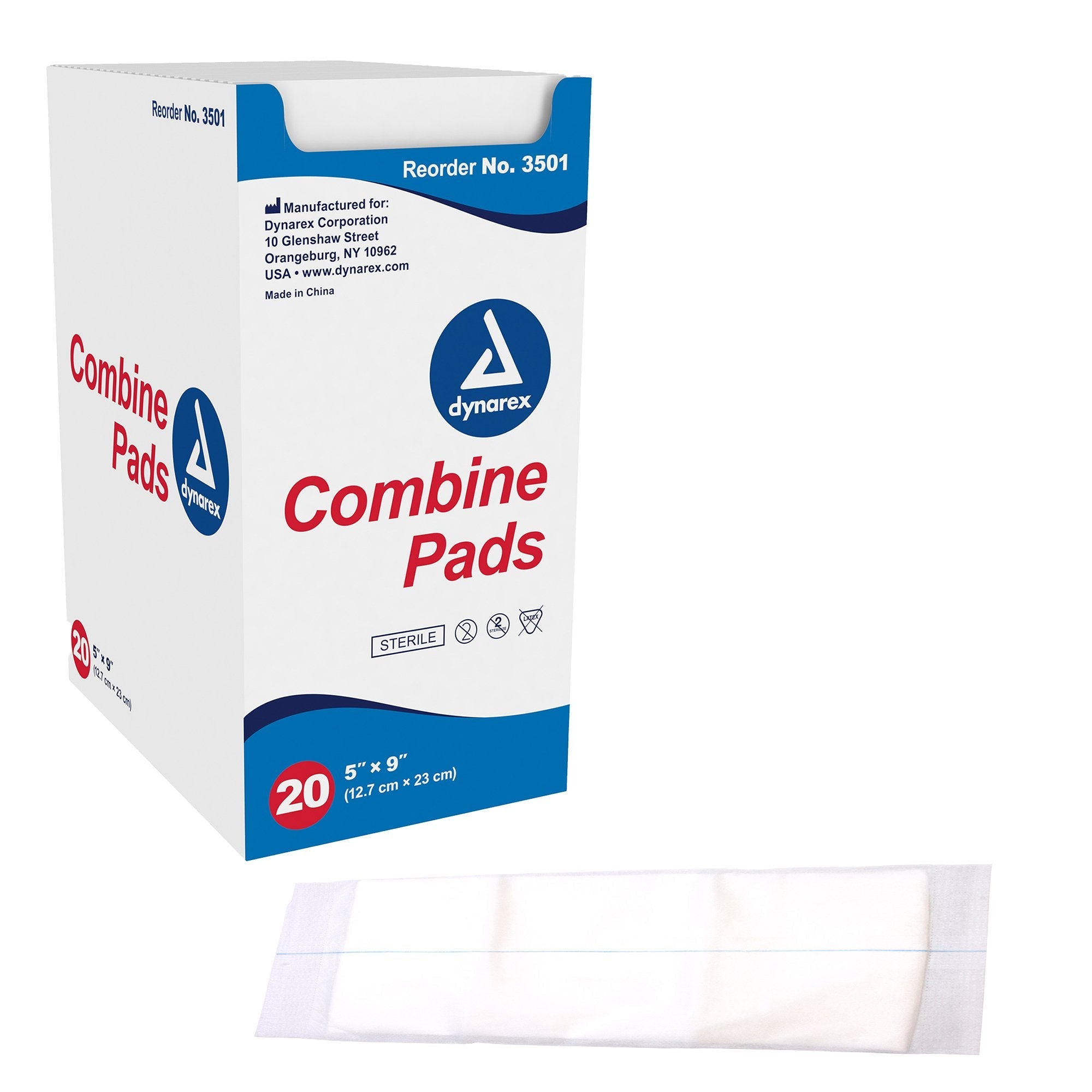 dynarex® Sterile Abdominal Pad, 5 x 9 Inch 3501