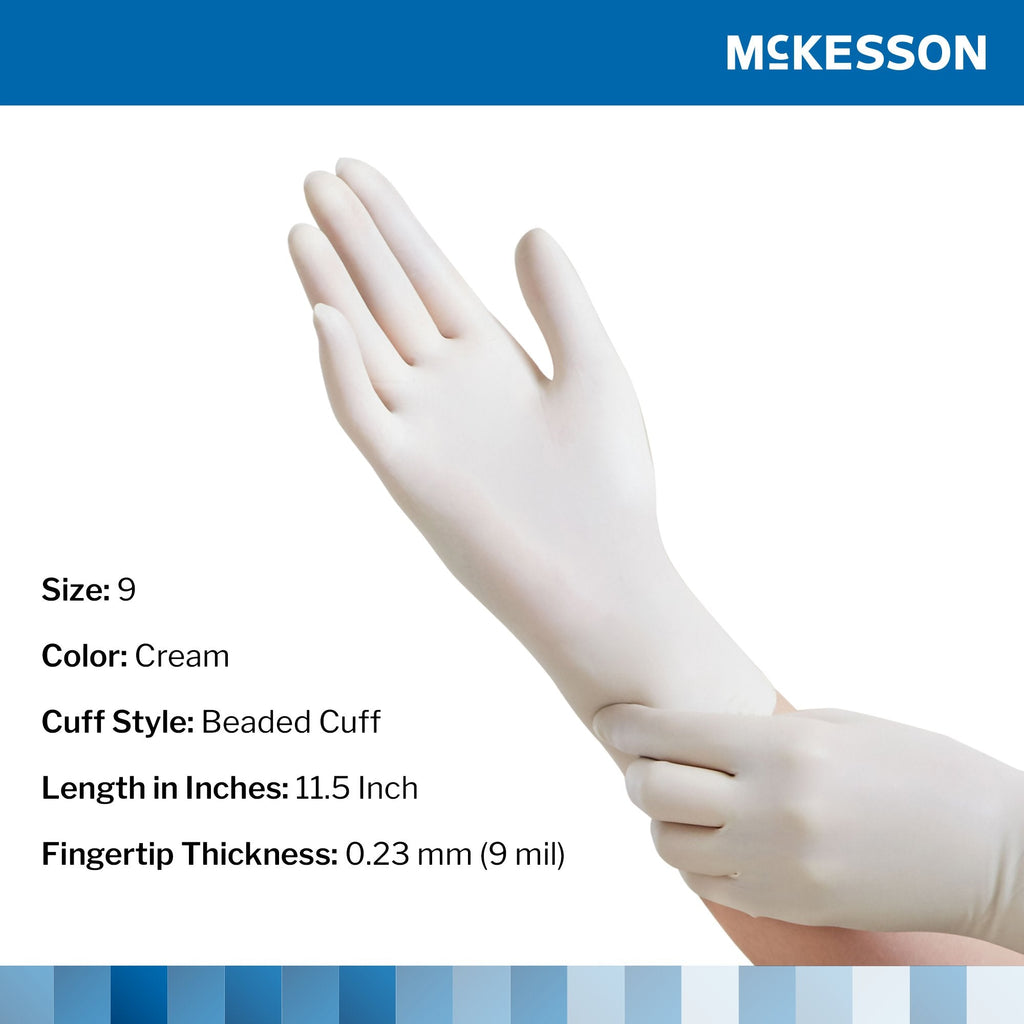 McKesson Perry® Performance Plus Surgical Glove, Size 9, Cream 20-1090N