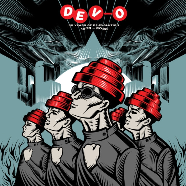 Devo - 50 Years Of De-Evolution 1973-2023 (2LP/Red & Blue Vinyl) (Rocktober) & Somewhere With Devo (Yellow LP Vinyl)