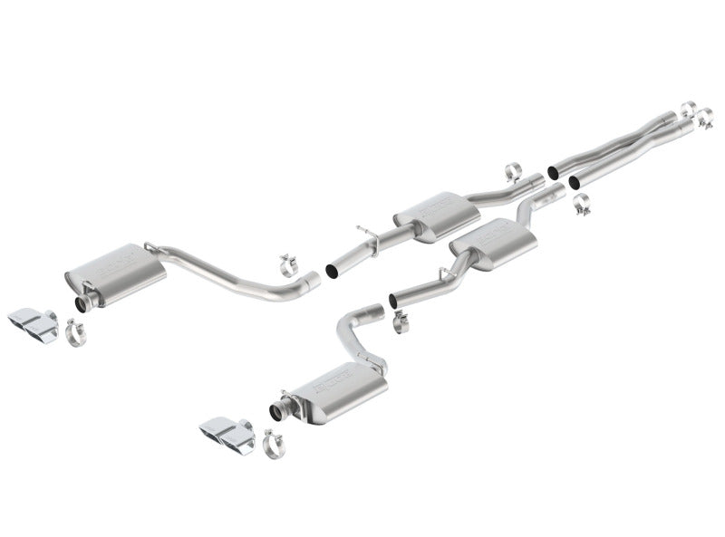 Borla 15-16 Dodge Challenger R/T 5.7L Dual Rectangle Angle Cut Dual Split Rear Exit S-Type Exhaust 140627