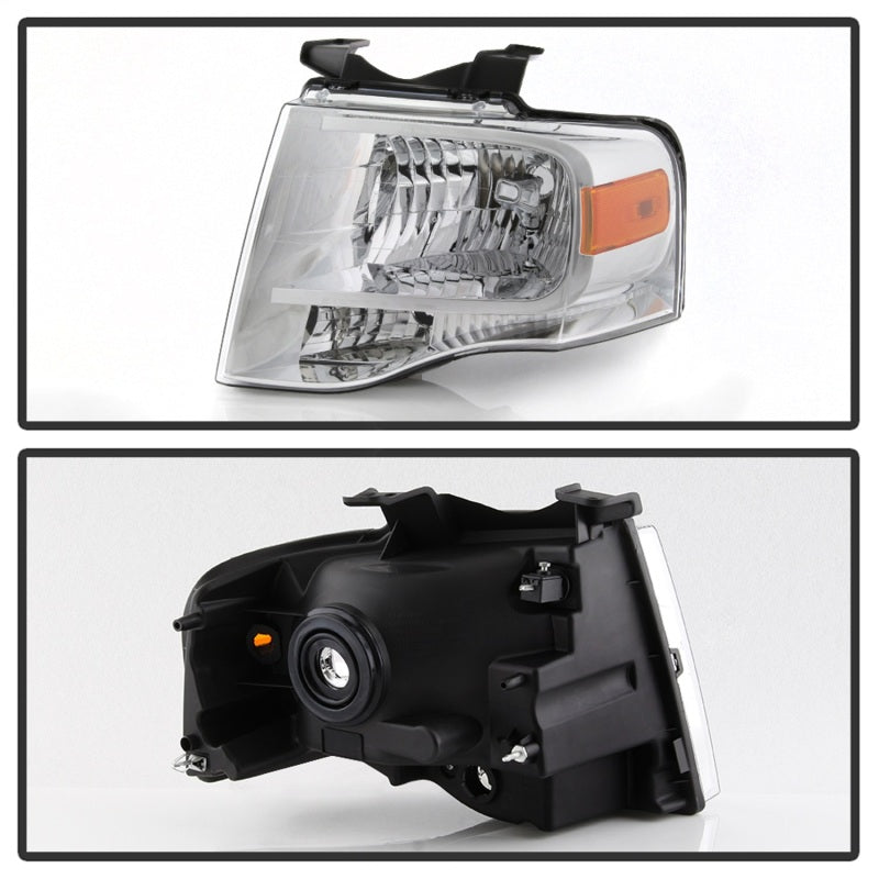 SPYDER xTune 07-14 Ford Expedition OEM Style Headlights -Chrome (HD-JH-FE07-AM-C) 9042409