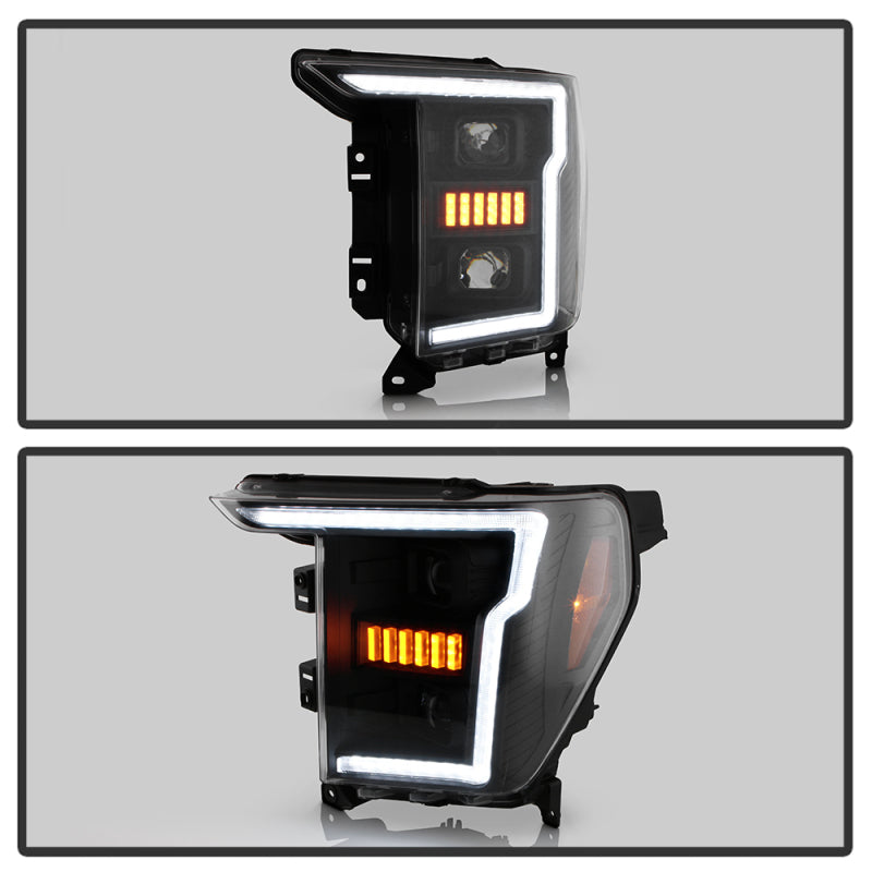SPYDER Signature 20-21 Ford F150(Halogen Model) Proj. Headlights - Black(PRO-YD-FF15021HALSI-SEQ-BK) 5088710