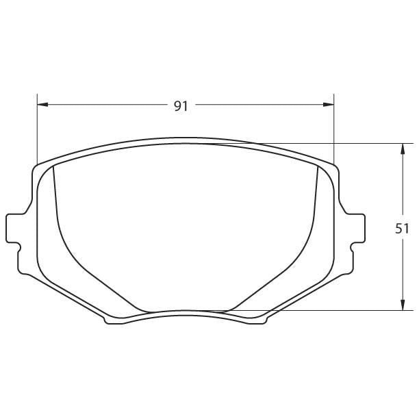 PFC Spec Miata (NA/NB 1.8L) Front Brake Pads - 08 Compound - 0635.08.13.44