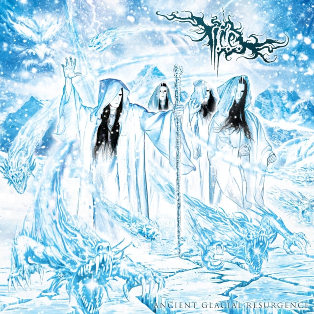 Imperial Crystalline Entombment I.C.E - Ancient Glacial Resurgence (Blue Merge Heavy LP Vinyl W/ White Splatters)