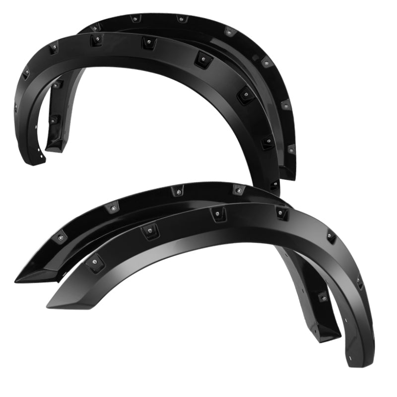 SPYDER Xtune Dodge Ram 1500 2009-2014 Paintable Bolt-On Rivet Style Fender Flares -Smooth Black FF-DR09-PA 9023033