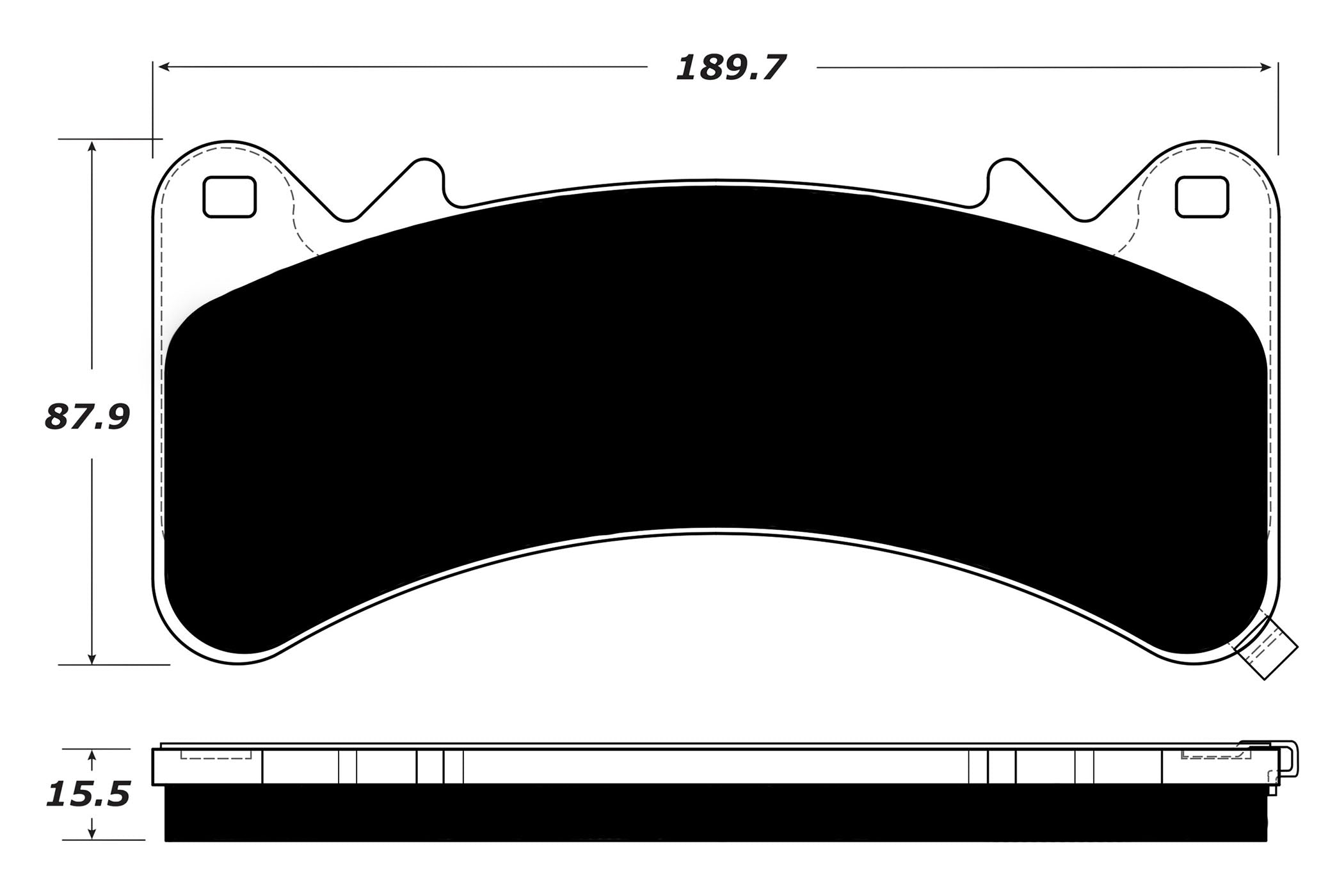 Porterfield Brake Pads for 2015 GMC Yukon Denali 4WD w/6 Piston BBK