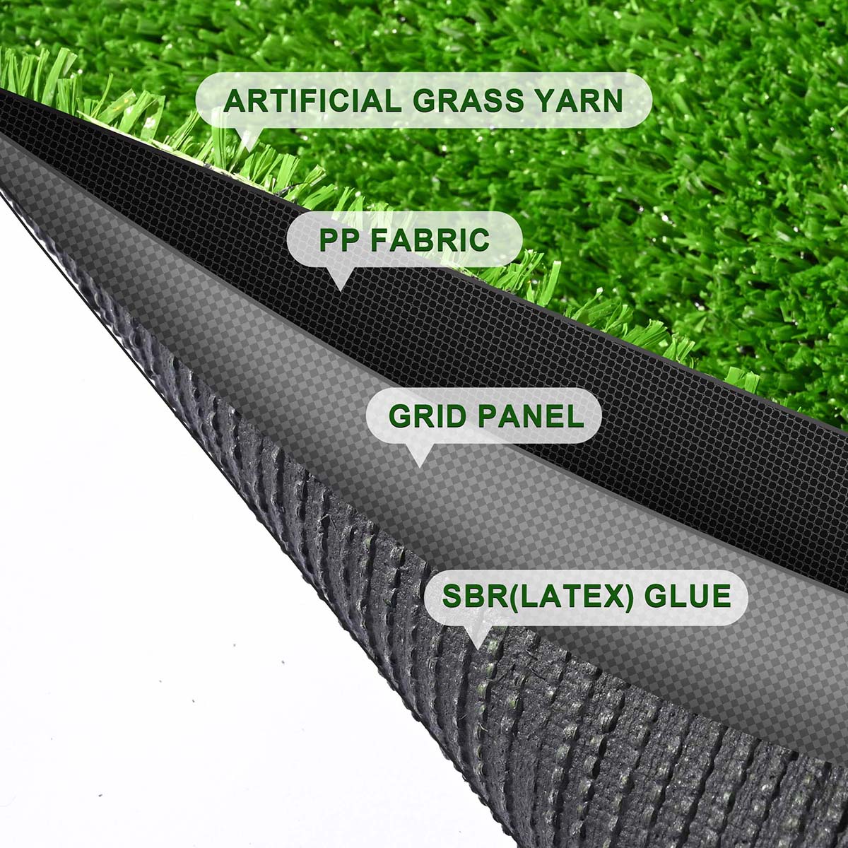 Yescom 65'x6' Artificial Grass for Patio Backyard (2x)65x3ft