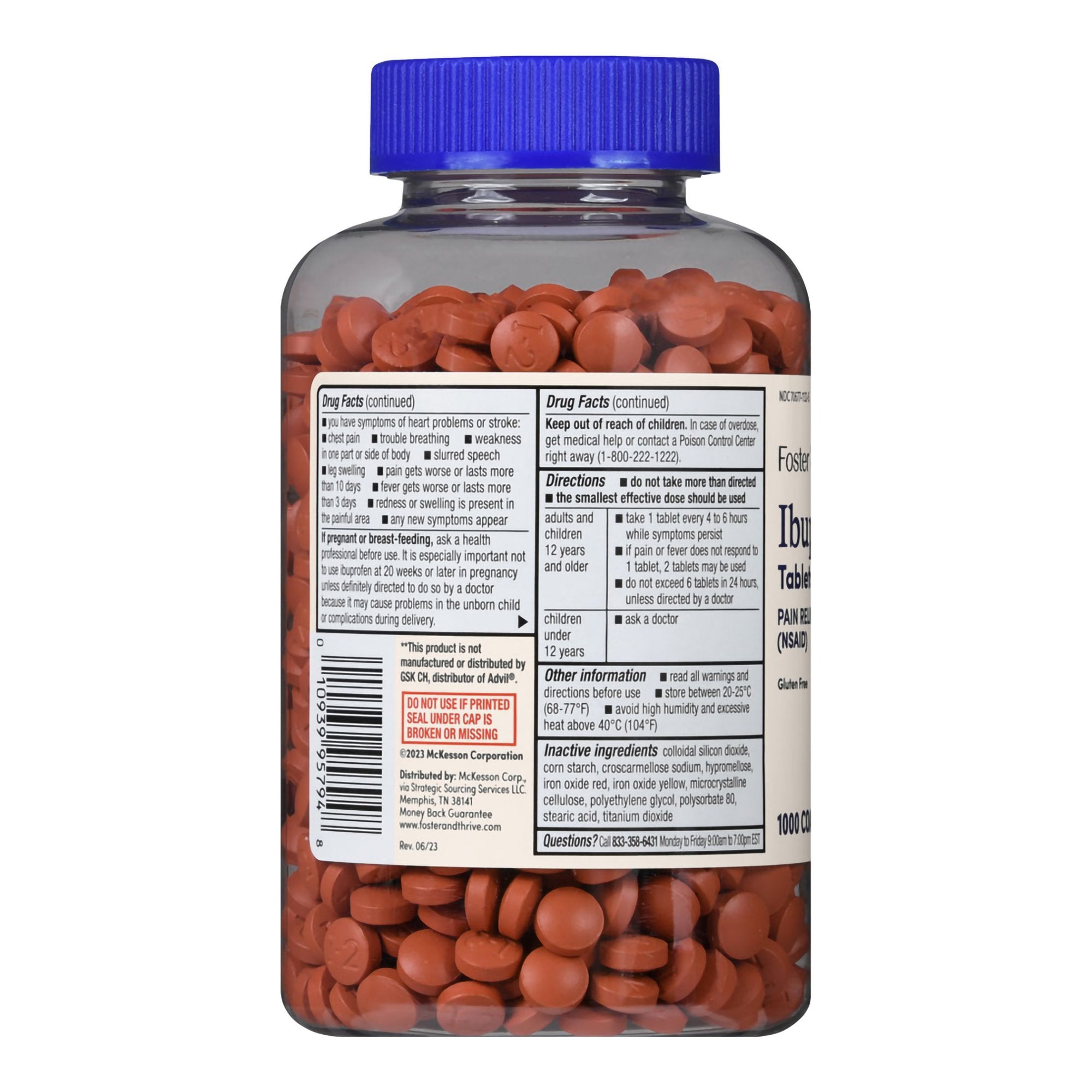 Foster & Thrive™ Ibuprofen 200 mg Coated Tablets 70677113205
