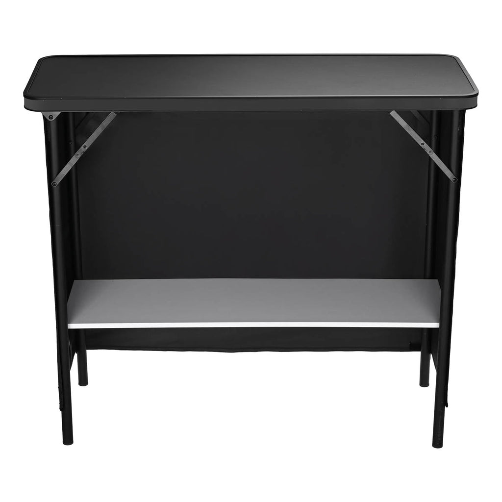 Yescom Folding Portable Bar Table with Storage Shelf