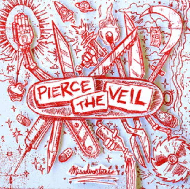 Pierce The Veil - Misadventures (Silver With Red Splatter LP Vinyl) & Misadventures & Collide With The Sky & Collide With The Sky (Sea Blue LP Vinyl) & Jaws Of Life