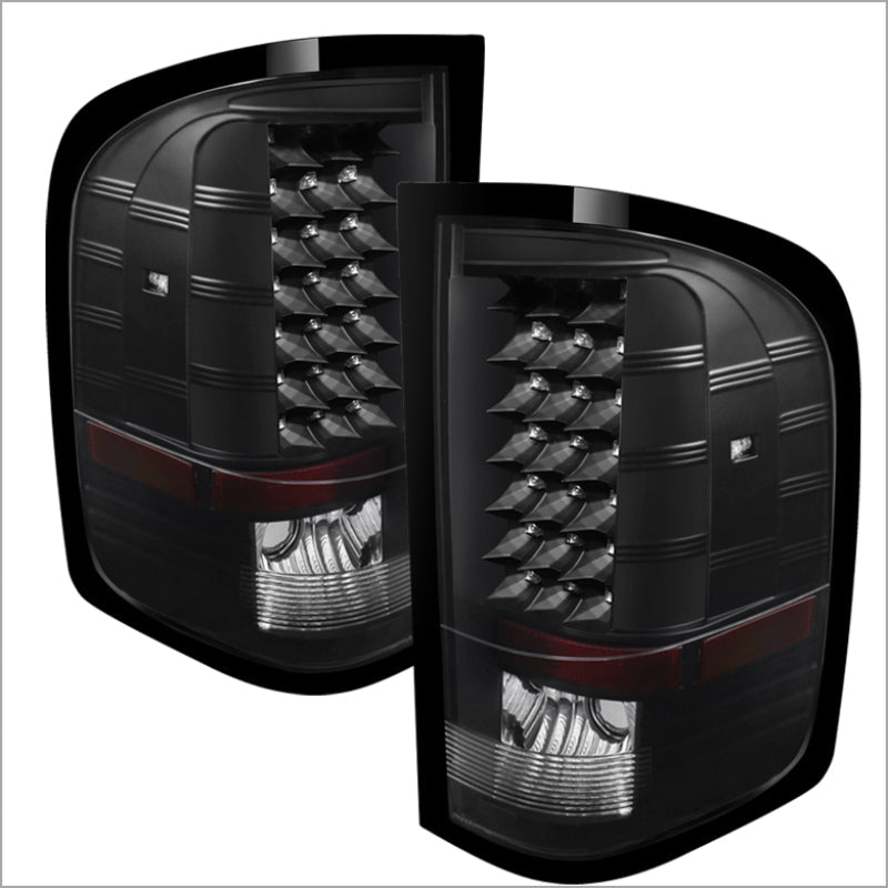 SPYDER Xtune Chevy Silverado 07-13 LED Tail Lights Black ALT-JH-CS07-LED-BK 5073716