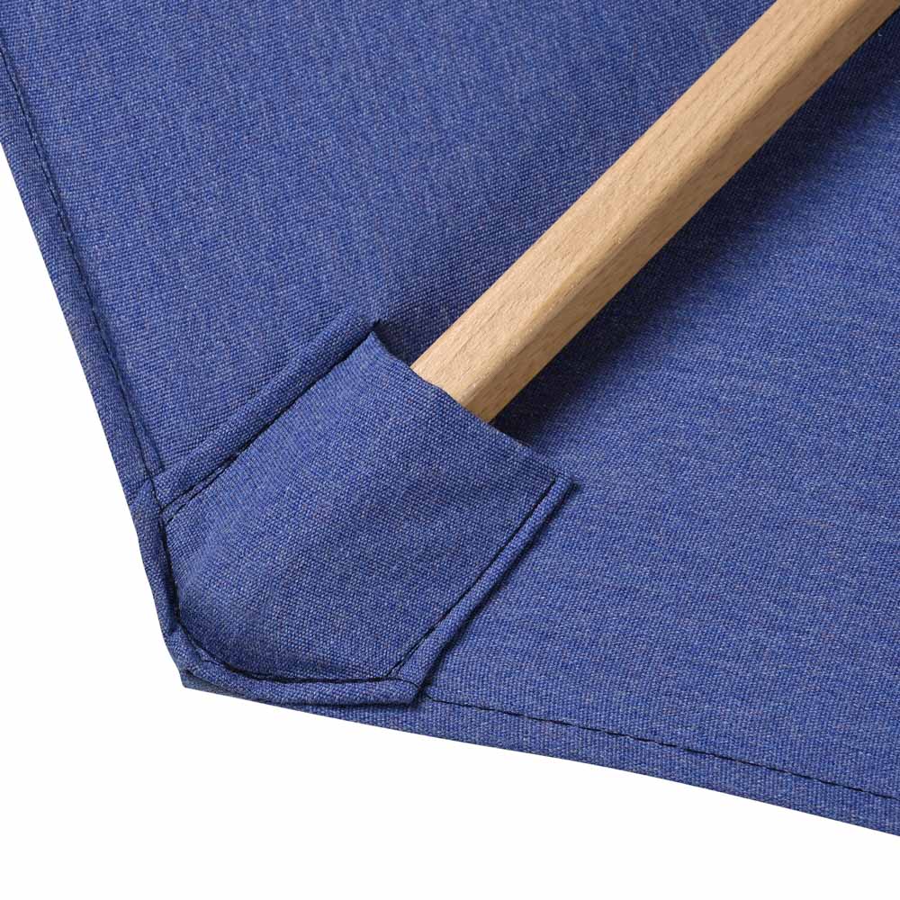 LAGarden 9ft Patio Wood Market Umbrella Acrylic Fabric Tilt