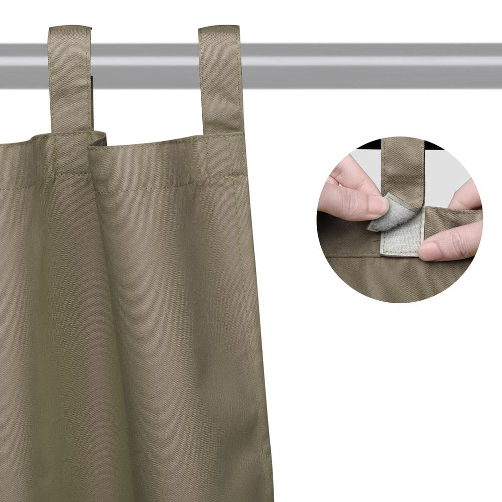 Yescom 2-Pcs Outdoor Curtain Panel, Tab Top, 54Wx120L