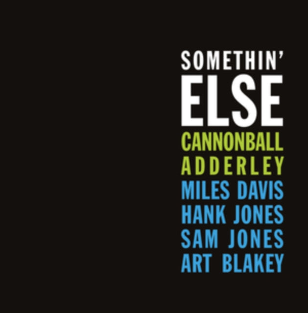 Somethin' Else (2LP/180G/45RPM Supervinyl Ultradisc One-Step/Original Masters/Limited/Numbered) & Somethin Else (Blue LP Vinyl)